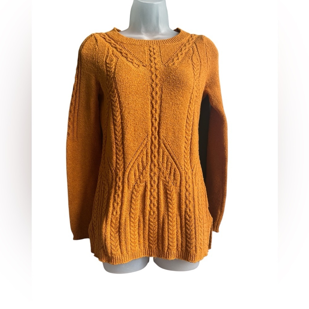 Anthropologie x Sparrow Marigold Cable Knit Sweater Size Small